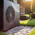 © Nancy Pauwels | stock.adobe.com | Air heat pump near pool house outdoors.